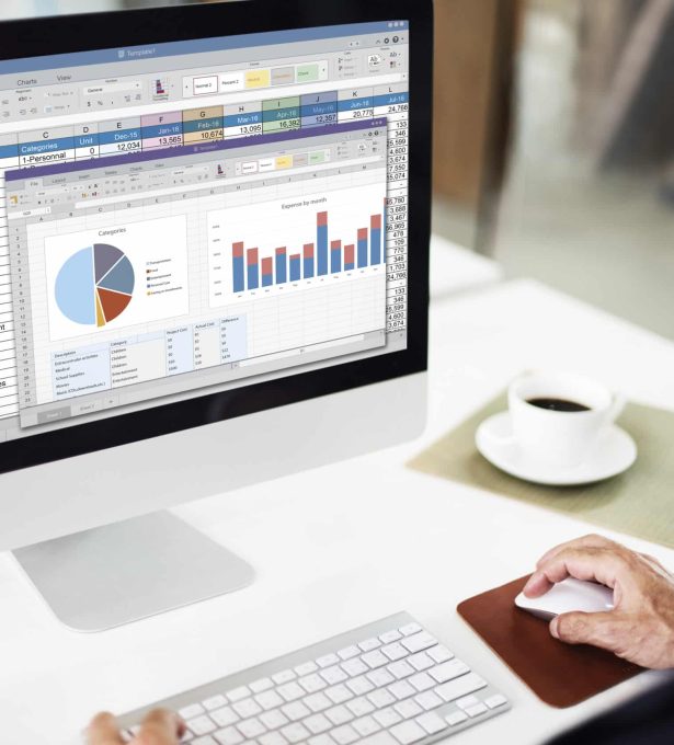 Spreadsheet Marketing Budget Report File Concept
